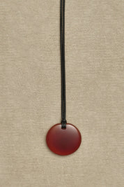 Small Full Moon Pendant in Carnelian