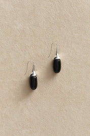 Dripping Stone Earrings in Onyx