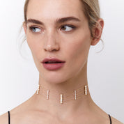 14kt Pearls and Diamond Chain choker