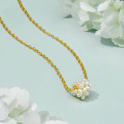 Dainty Pearl Cluster Necklace