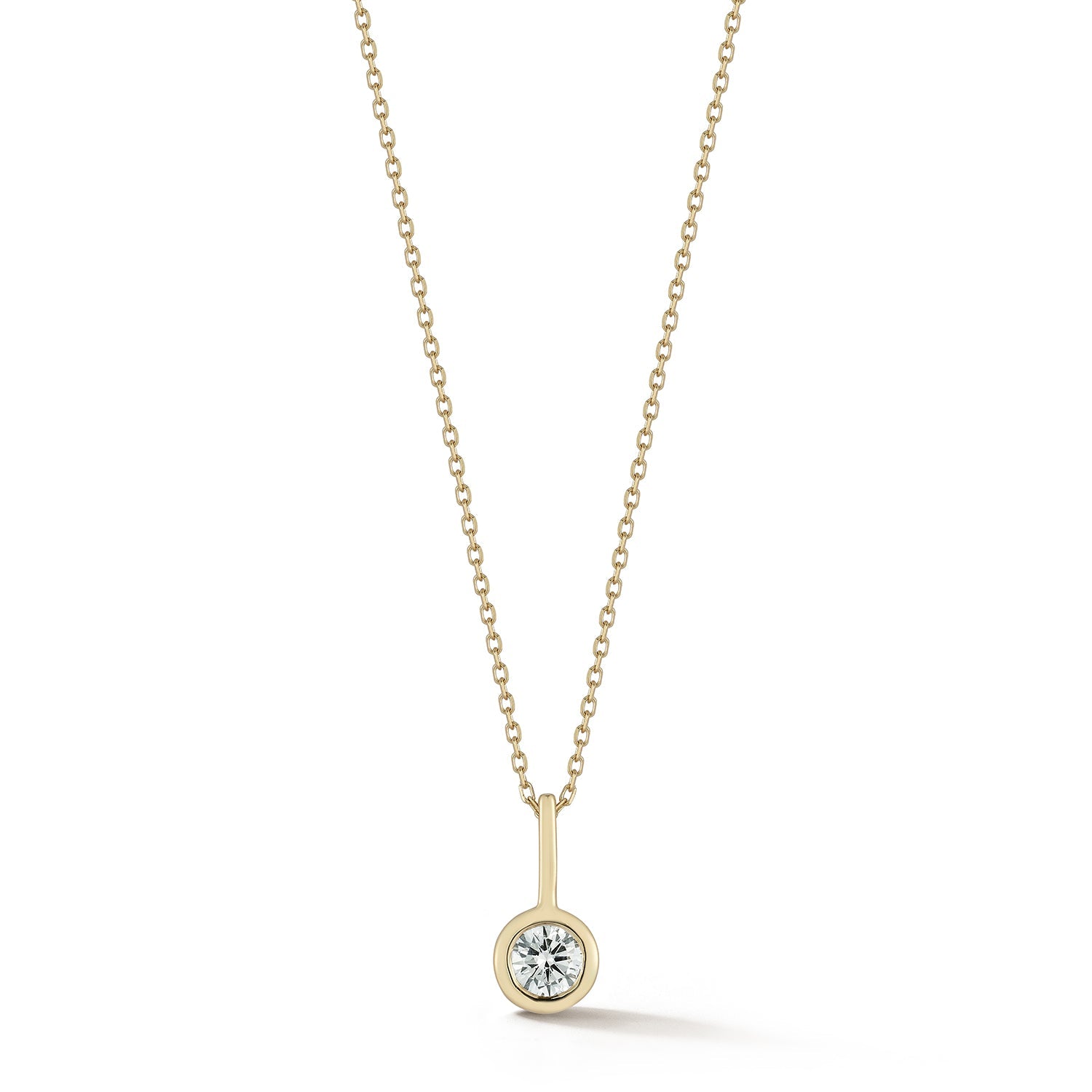 14kt Round Diamond Necklace