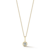 14kt Round Diamond Necklace