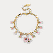 Pink Rose Bracelet