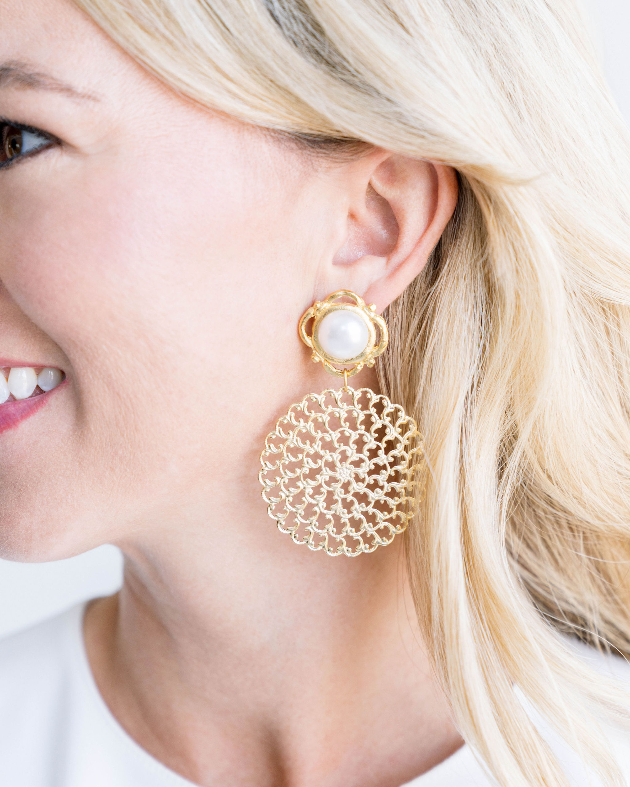 Pearl Filigree Earrings