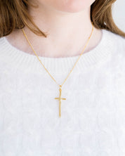 Dainty Tall Cross Necklace