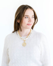 Queen Bee Multi-Strand White Turquoise Necklace