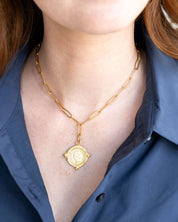 Coin Paperclip Necklace