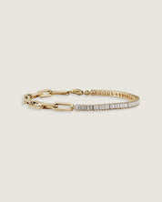 Serena Baguette Tennis Link Bracelet Diamond