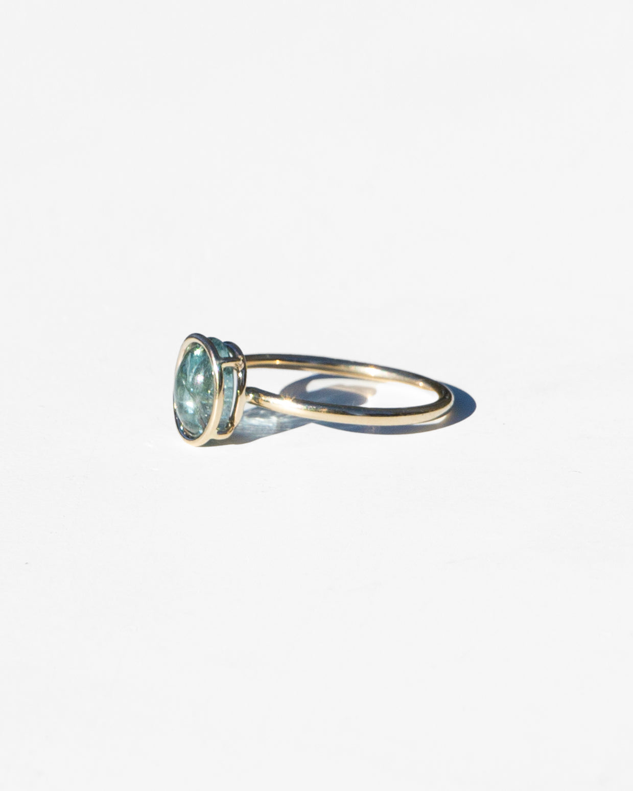 14K Teal Tourmaline Ring