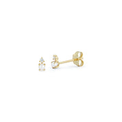 14kt The little things Uni Pearl and Diamond Studs