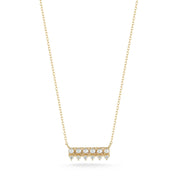 The Little Things Pearl and Diamond Horizontal Bar Necklace