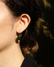 Green Tourmaline Drop Earrings