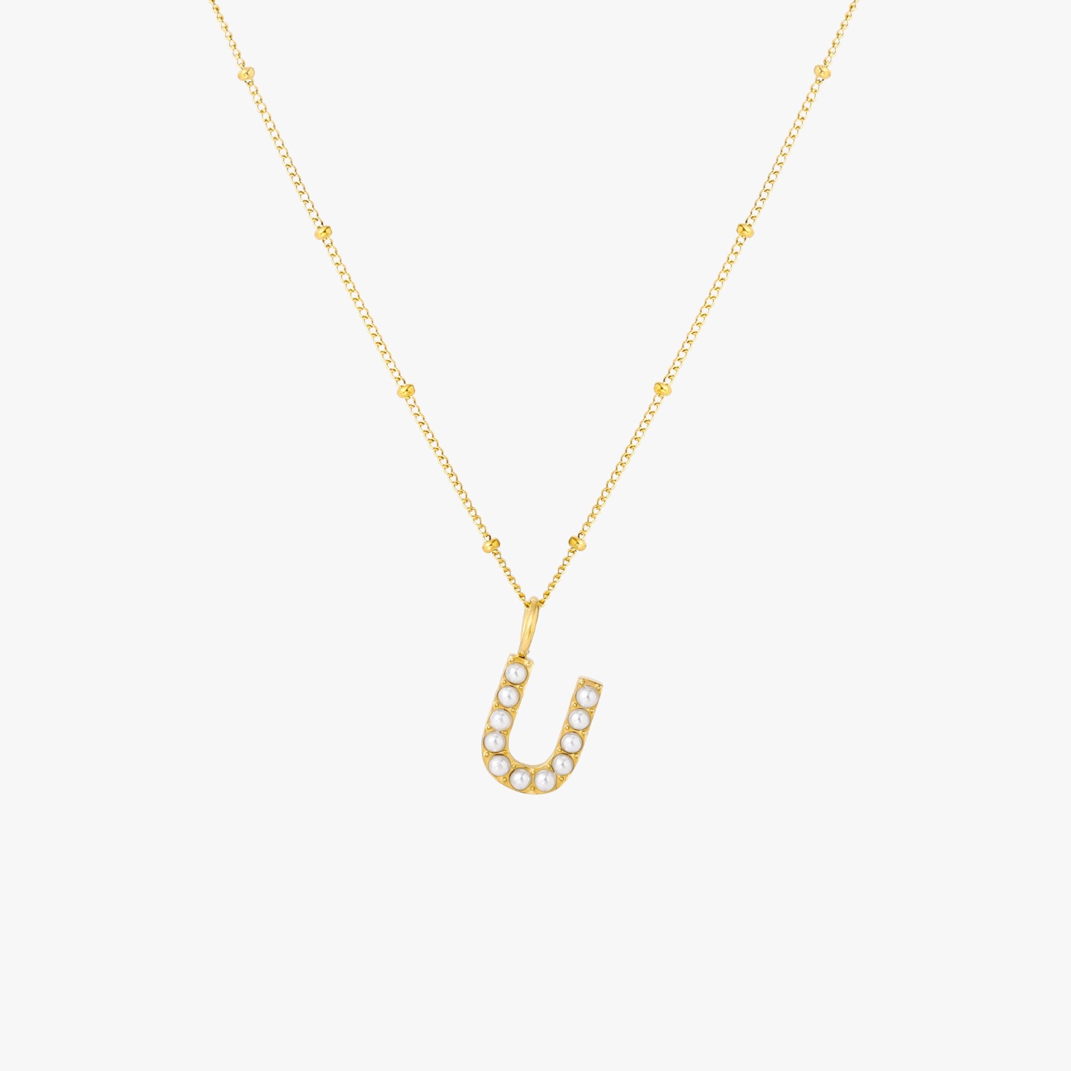 Pearl Initial Necklace