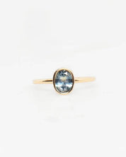 14K Petrichor Sapphire Floating Ring