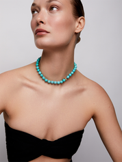 14kt Turquoise with Gold Dot Necklace