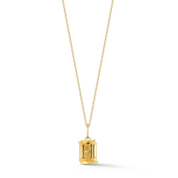 14kt Emerald Cut Citrine Necklace