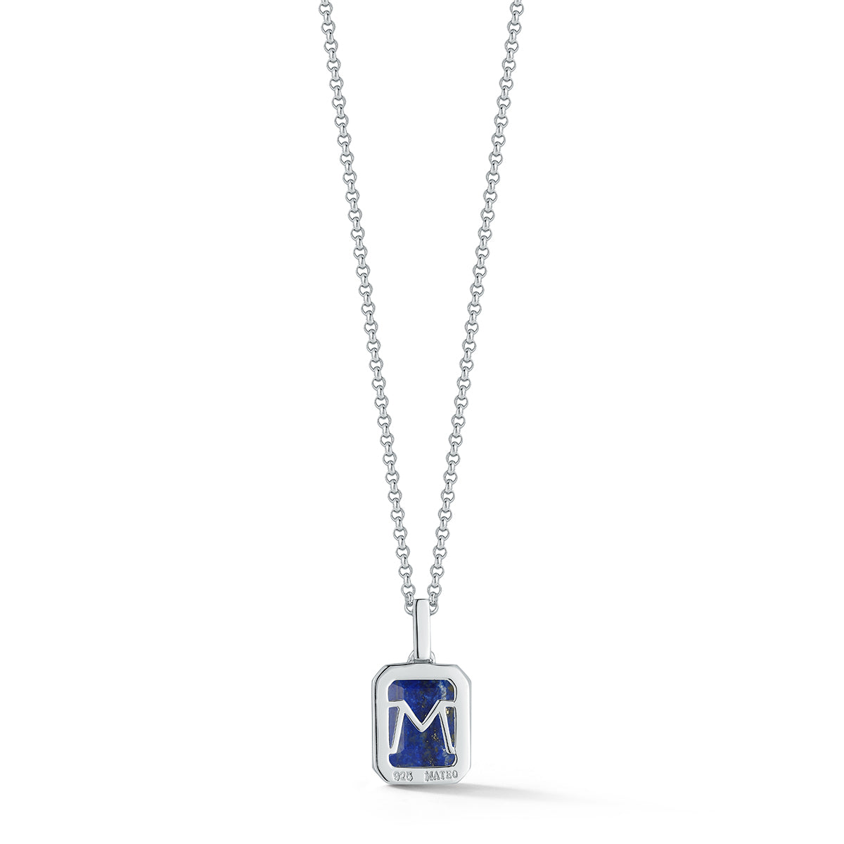 Emerald Cut Lapis Necklace