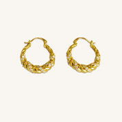 Twisted CZ Gold Earrings