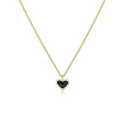 Black Bella Heart Pendant CZ  Earrings & Necklace Set (US)