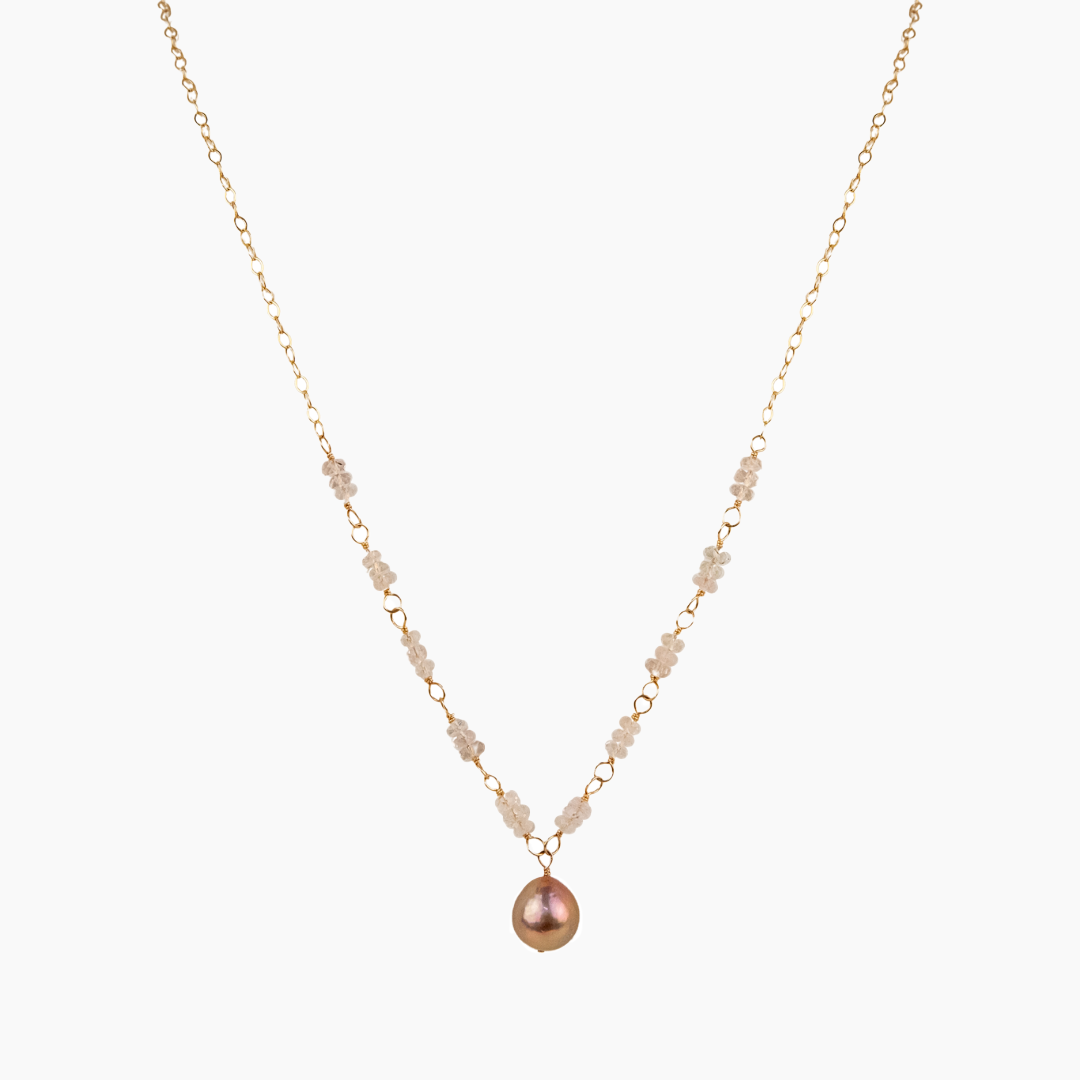 Jolanie Pink Pearl Necklace