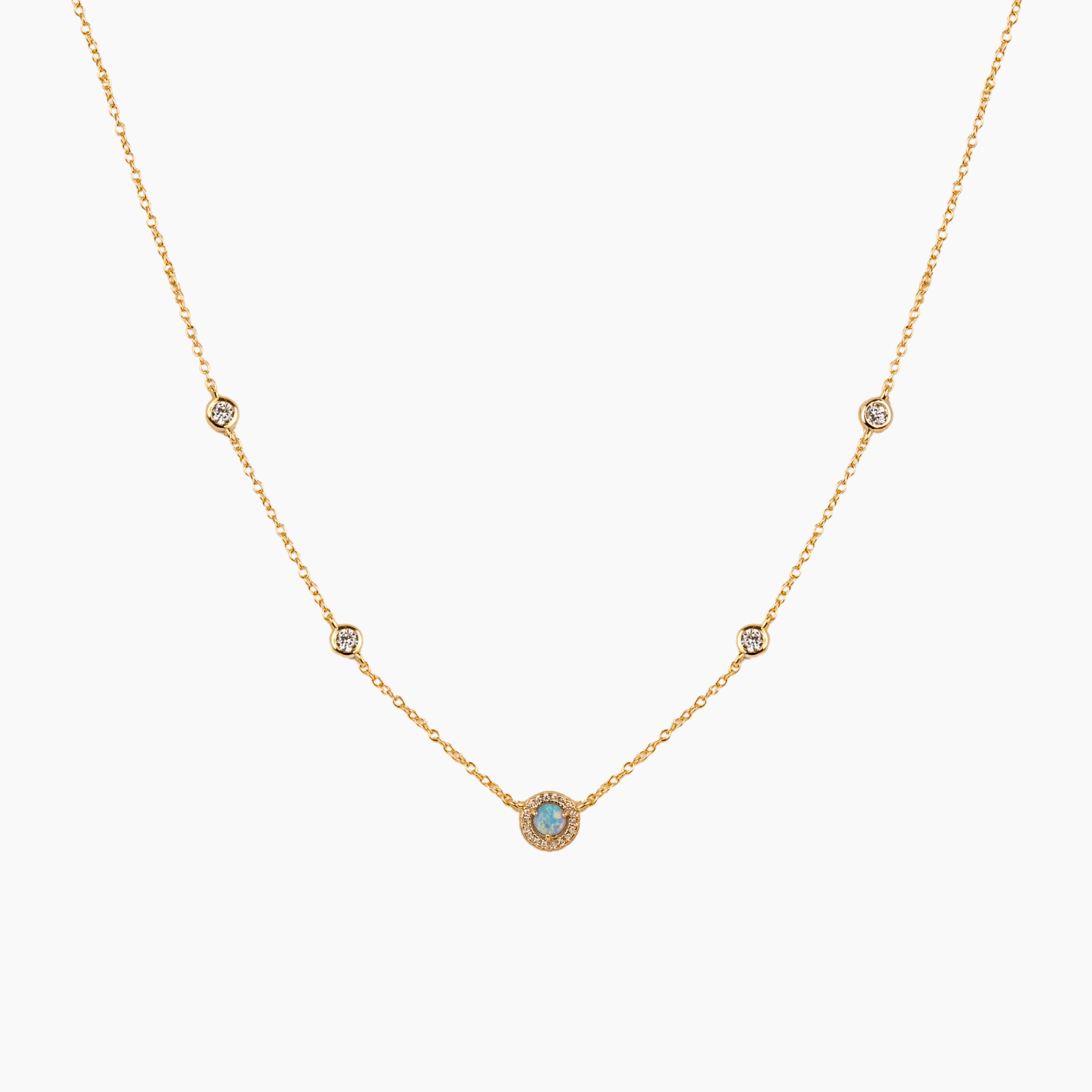 Halo Opal Necklace