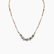 Mini Mana Tourmaline Tahitian Keshi Pearl Necklace