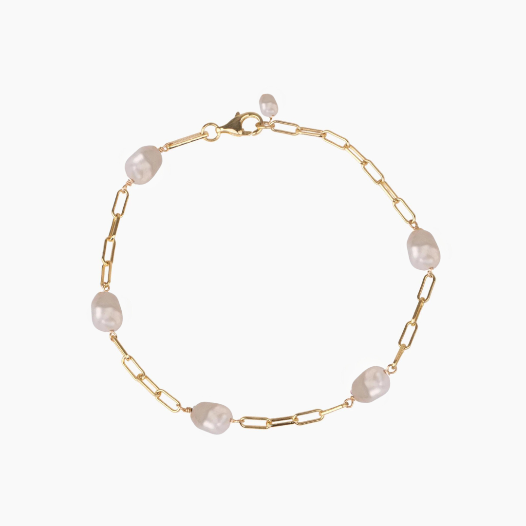 Kamala Keshi White Pearl Bracelet