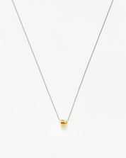 Abacus Beaded Floating Charm Necklace | 18k Recycled Gold Vermeil and Rhodium on Sterling Silver