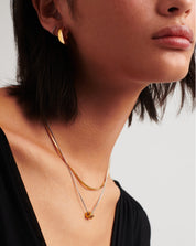 Abacus Beaded Floating Charm Necklace | 18k Recycled Gold Vermeil and Rhodium on Sterling Silver