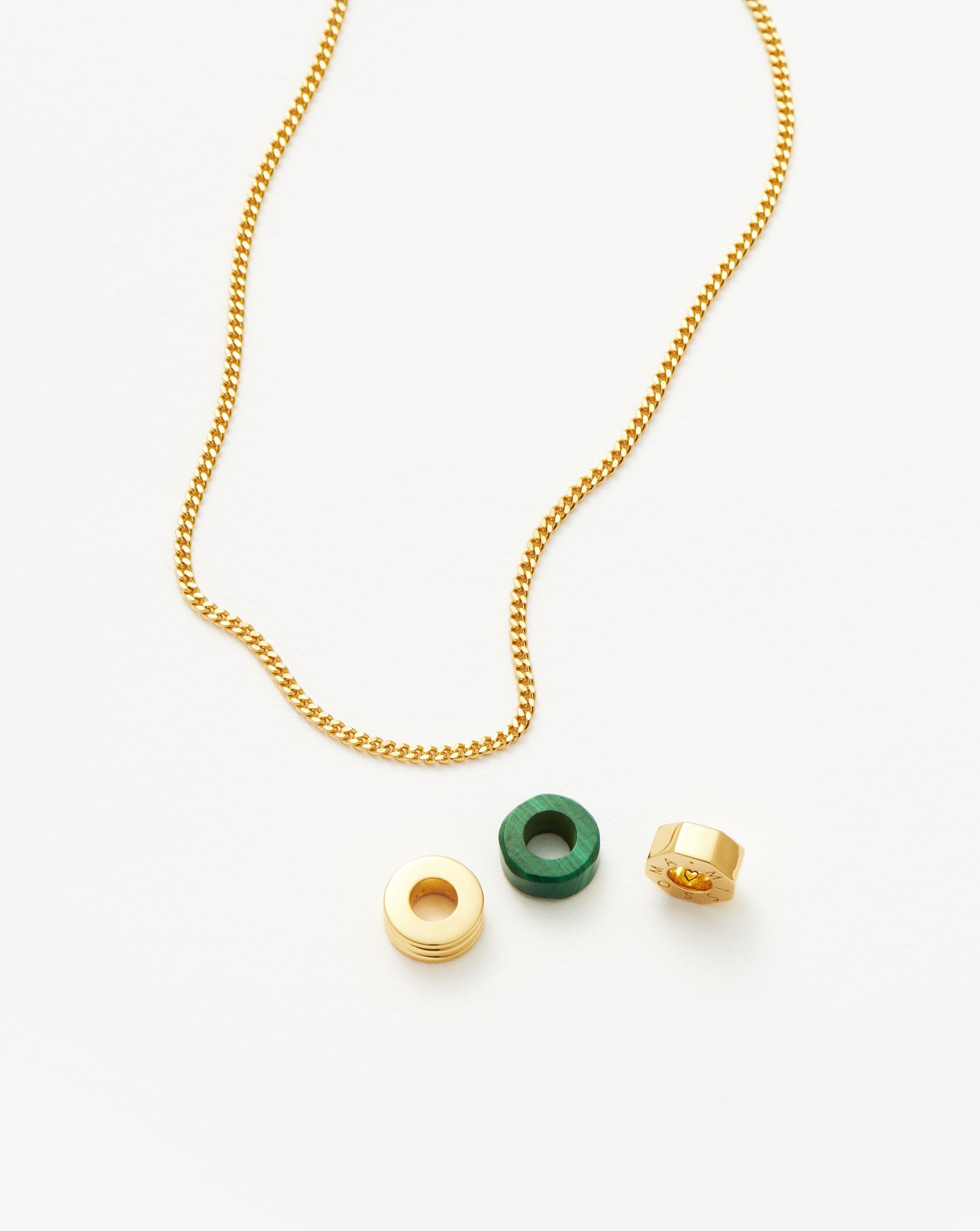 Abacus Beaded Floating Charm Necklace | 18k Recycled Gold Vermeil on Recycled Sterling Silver