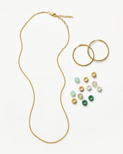 Abacus Beaded Gemstone Make-Your-Own Set | 18k Recycled Gold Vermeil on Recycled Sterling Silver