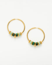 Abacus Beaded Large Charm Hoop Earrings | 18k Recycled Gold Vermeil on Recycled Sterling Silver