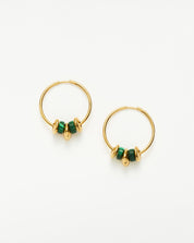 Abacus Beaded Medium Charm Hoop Earrings | 18k Recycled Gold Vermeil on Recycled Sterling Silver