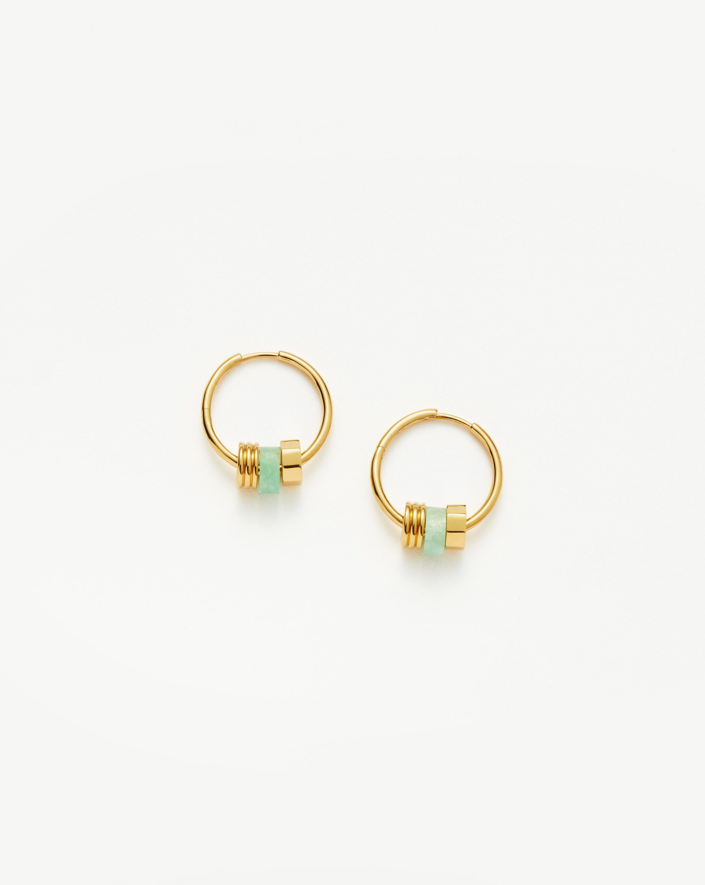 Abacus Beaded Small Charm Hoop Earrings | 18k Recycled Gold Vermeil on Recycled Sterling Silver