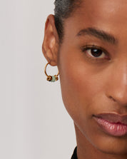 Abacus Beaded Small Charm Hoop Earrings | 18k Recycled Gold Vermeil on Recycled Sterling Silver