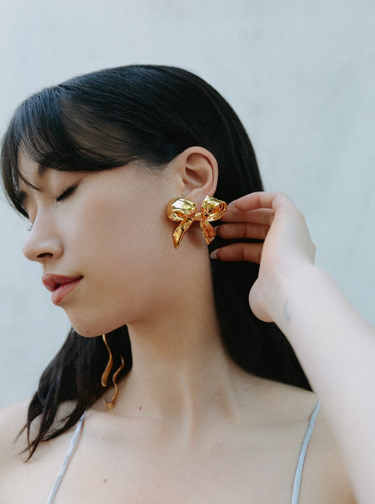 Asymmetric Bow Earrings