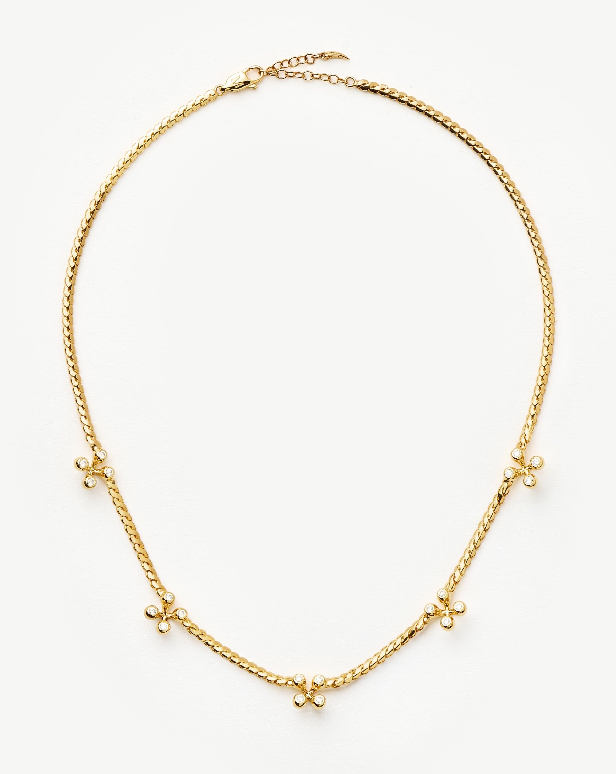 Atom Charm Necklace | 18k Gold Plated Cubic Zirconia