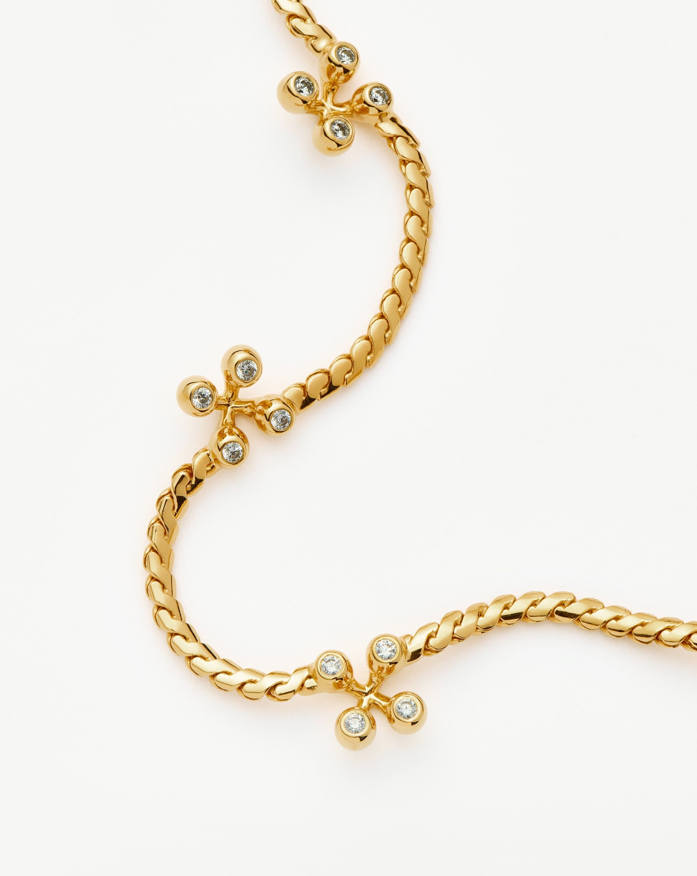 Atom Charm Necklace | 18k Gold Plated Cubic Zirconia