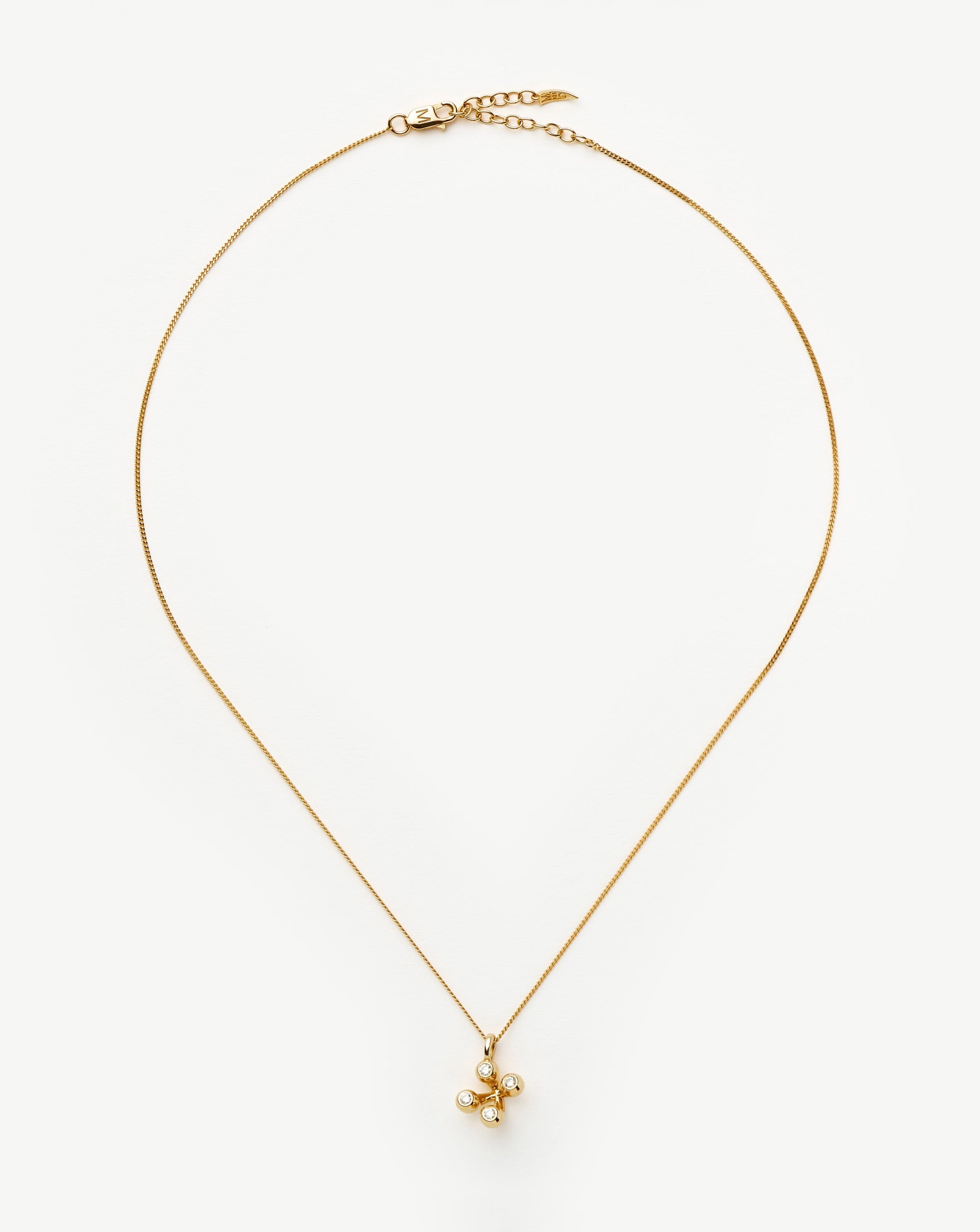 Atom Pendant Necklace | 18k Gold Vermeil Cubic Zirconia