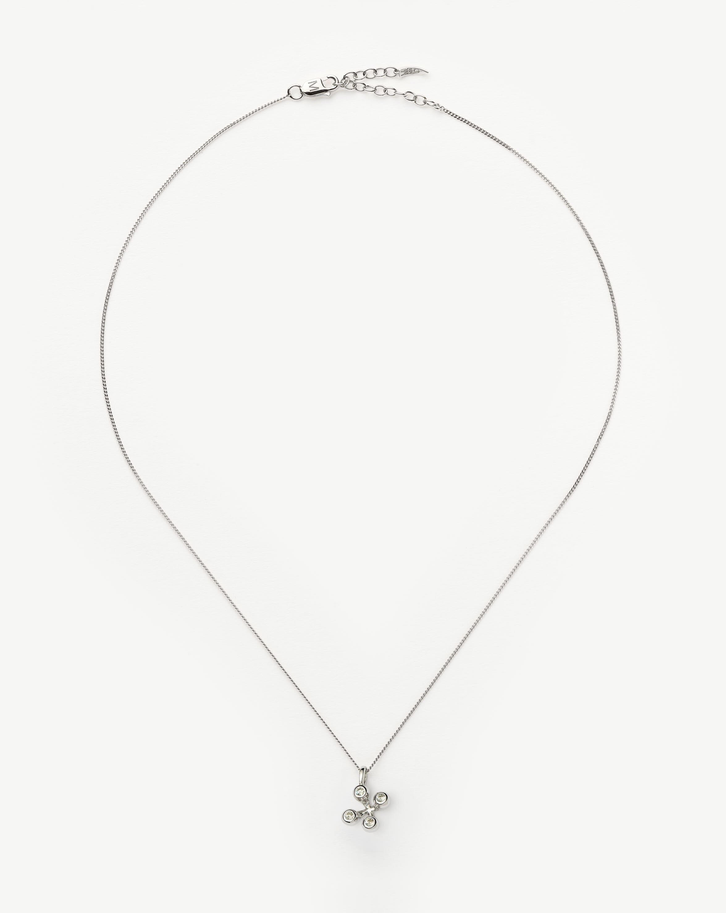 Atom Pendant Necklace | Sterling Silver Cubic Zirconia