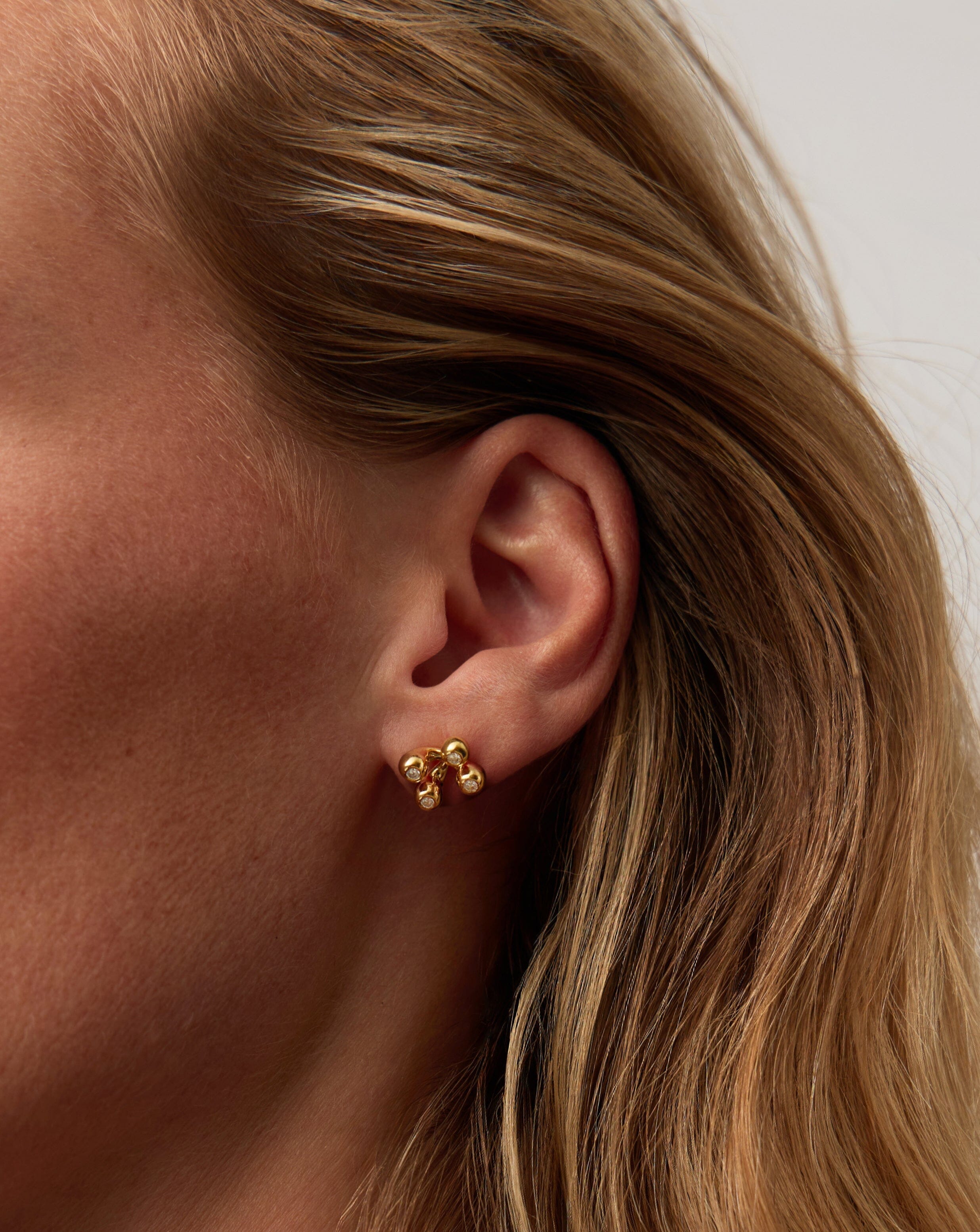 Atom Stud Earrings | 18k Gold Vermeil