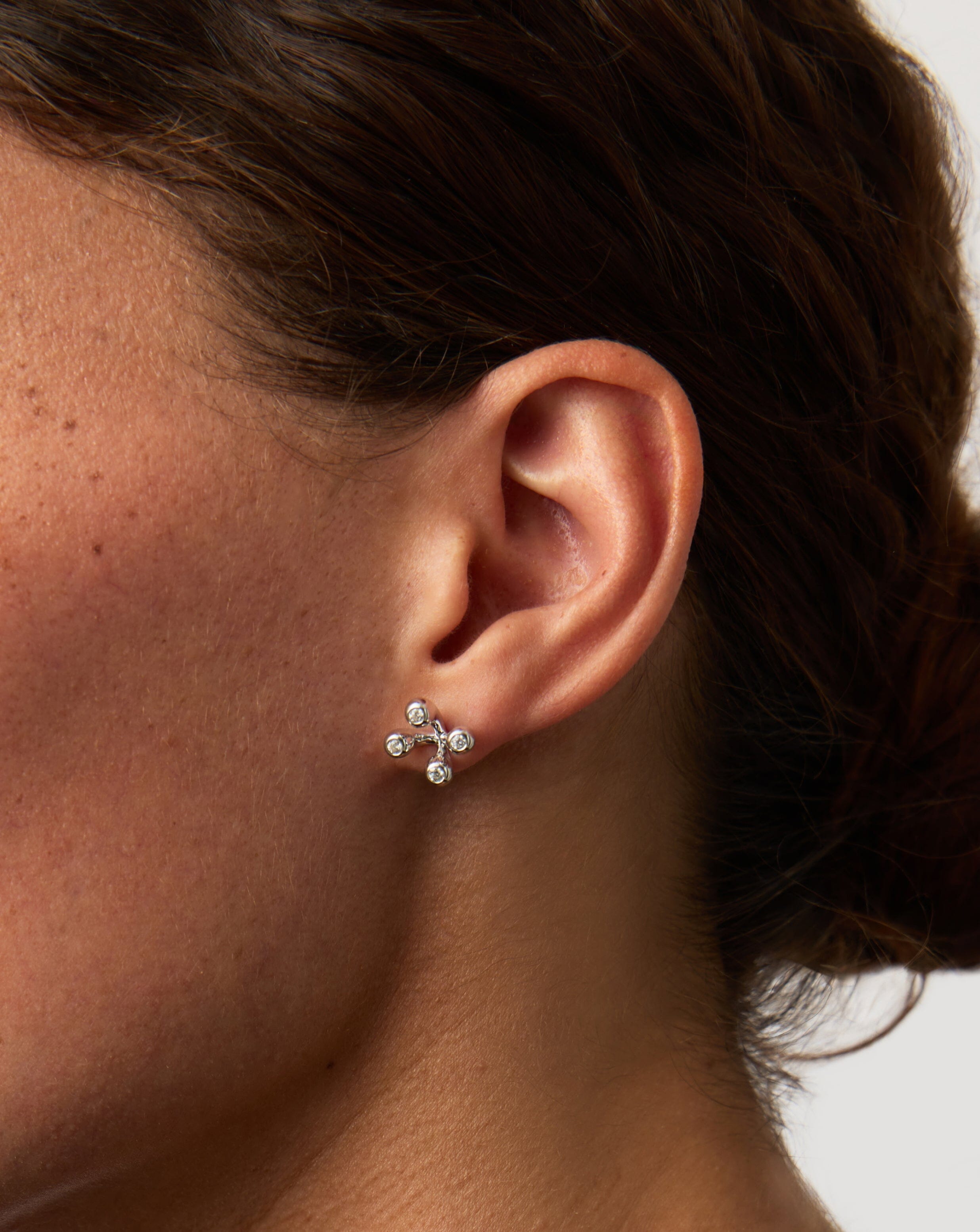 Atom Stud Earrings | Sterling Silver