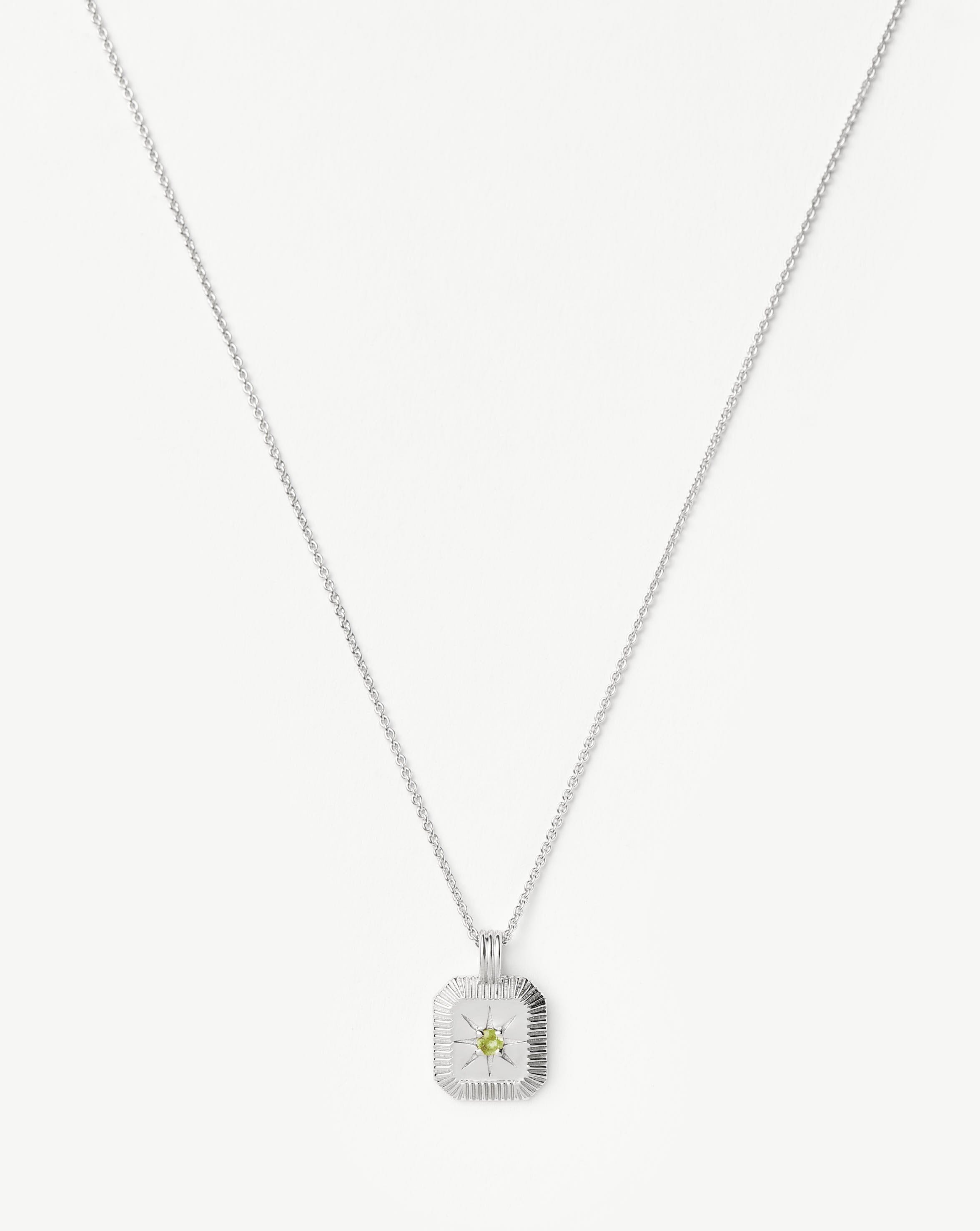 August Birthstone Pendant Necklace | Peridot/August