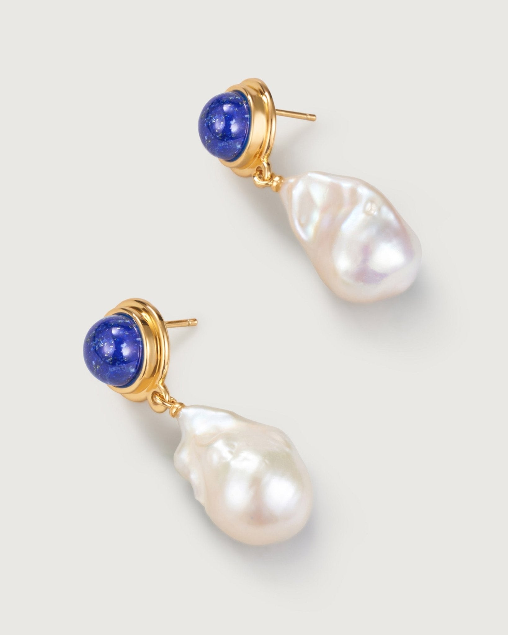 Azure Glow Baroque Pearl Earring