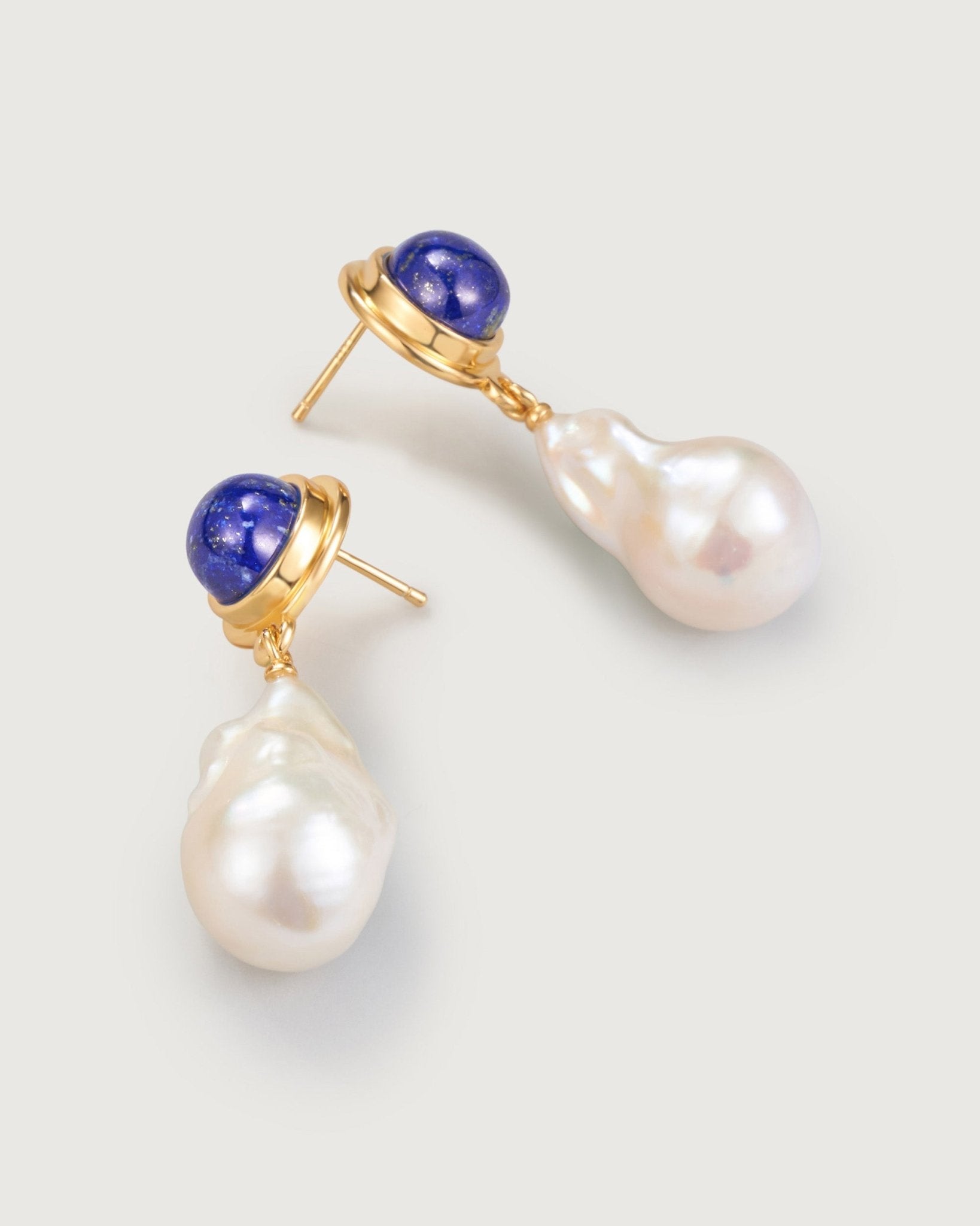 Azure Glow Baroque Pearl Earring