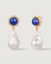 Azure Glow Baroque Pearl Earring