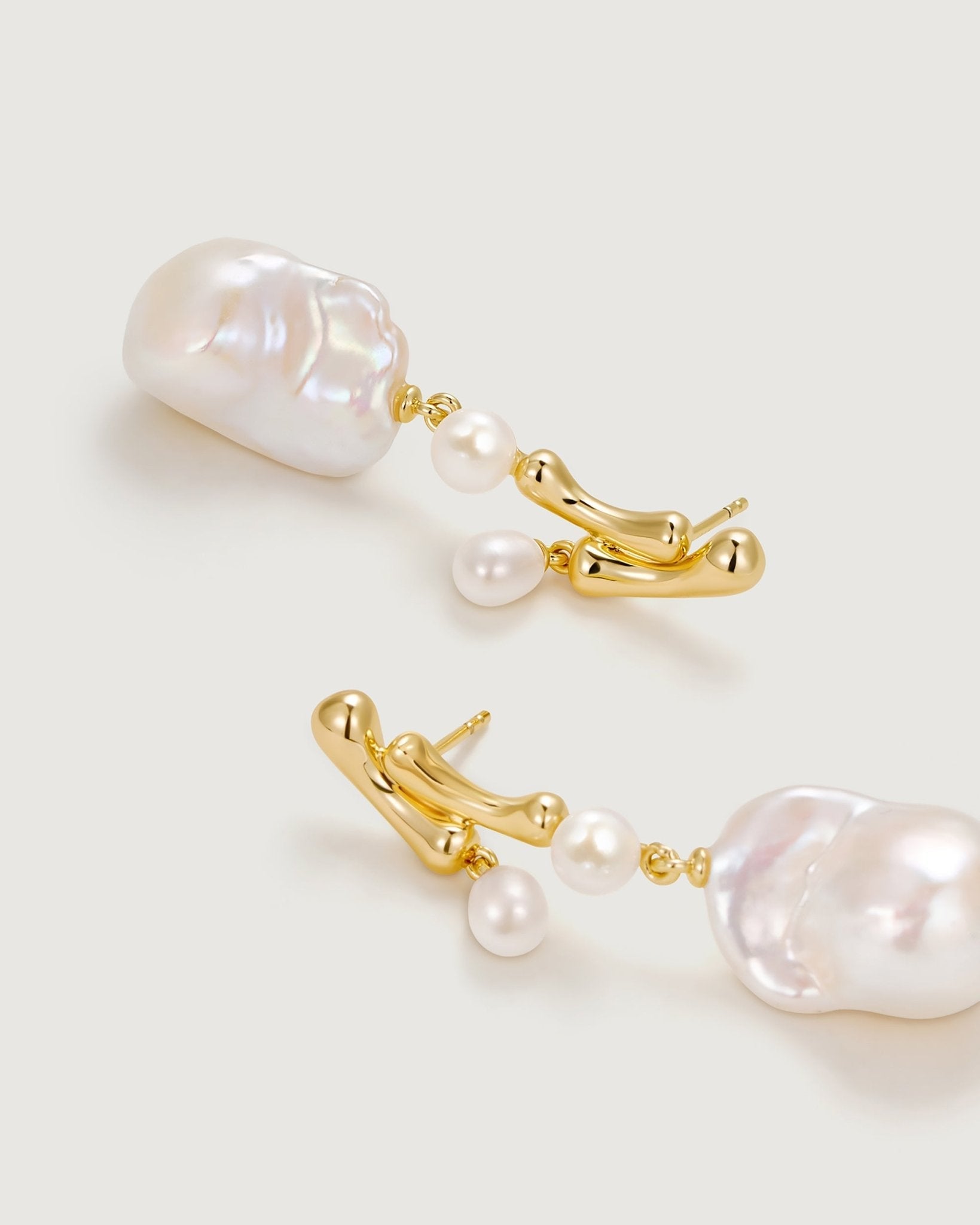 Bamboo Baroque Pearl Earring