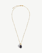 Baroque Pearl Chain Necklace | 18k Gold Vermeil/Grey Pearl