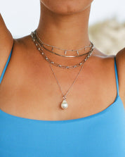 Baroque Pearl Chain Necklace | Sterling Silver/Pearl