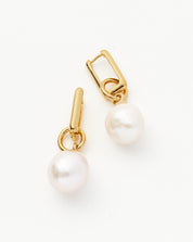 Baroque Pearl Ovate Earrings | 18k Gold Vermeil/Pearl